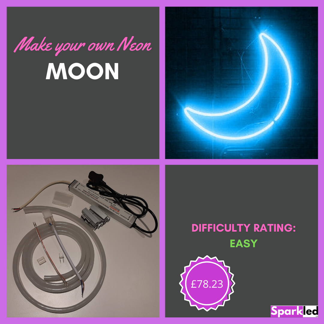 Neon discount moon lamp