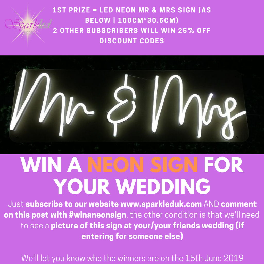 Win a Neon Wedding Sign Competiton