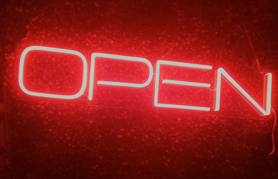Deluxe OPEN - Red Neon (Next day)