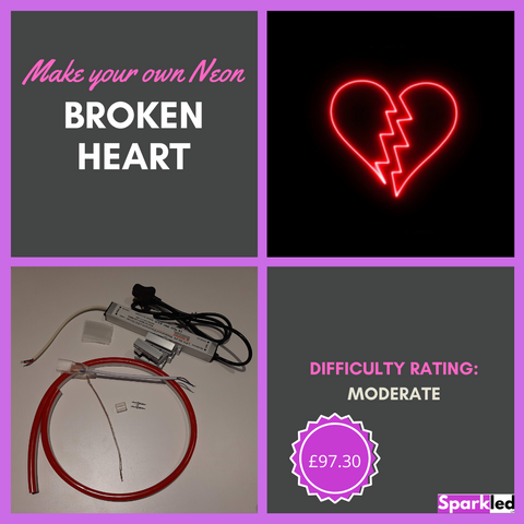Make your own Neon Broken Heart