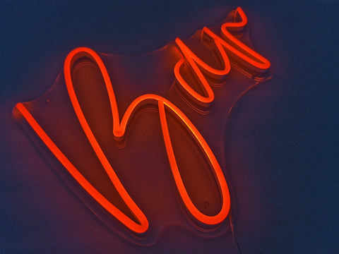 Bar neon sign (Red or Purple) (Next day)