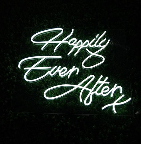 Led Neon Sign Happily Ever After (Cool White) | Hire