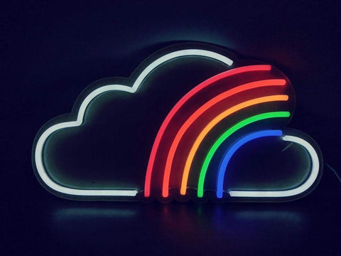 Cloudy Rainbow Neon Sign