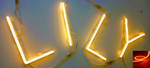 Orange Flux Single Neon Characters/Numbers