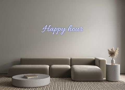 Custom Neon: Happy hour