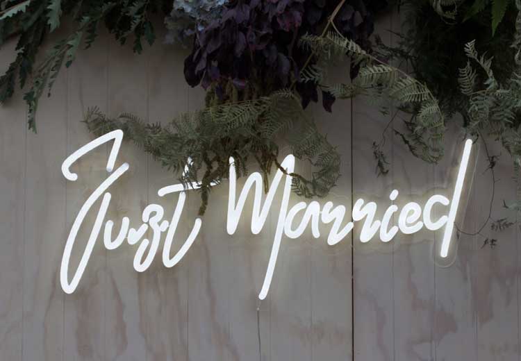 Led Neon Just Married Sign